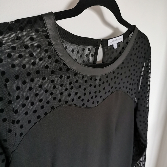Sheer mesh with dots black dress - Picture 3 of 5